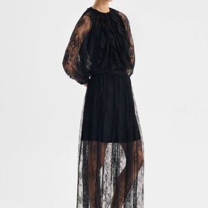 NWT Morrison Elegant Black Lace Long Skirt